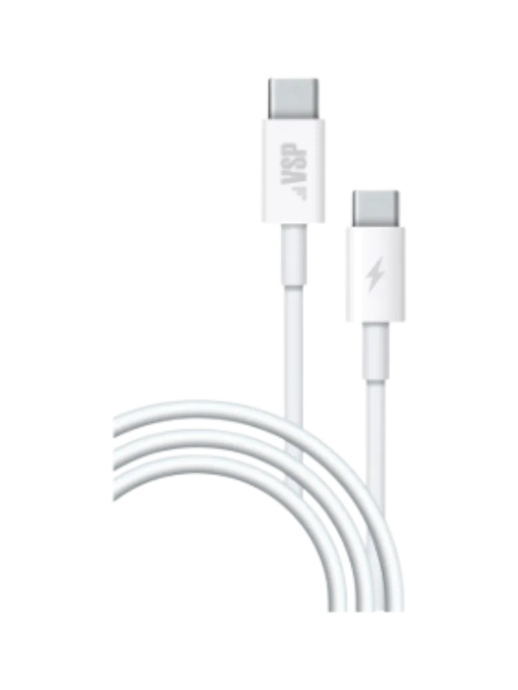 USB -кабель Borasco Type-C - Type-C, 3А, 1м, Power Delivery, белый