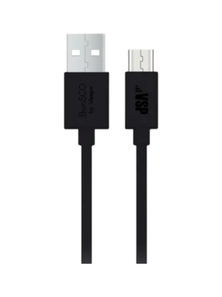 USB-кабель Borasco USB - micro USB, 2А, 3м, черный - фото 1