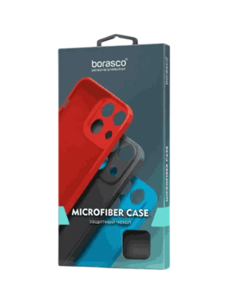 Чехол накладка Borasco Microfiber Case для Realme C33 черный