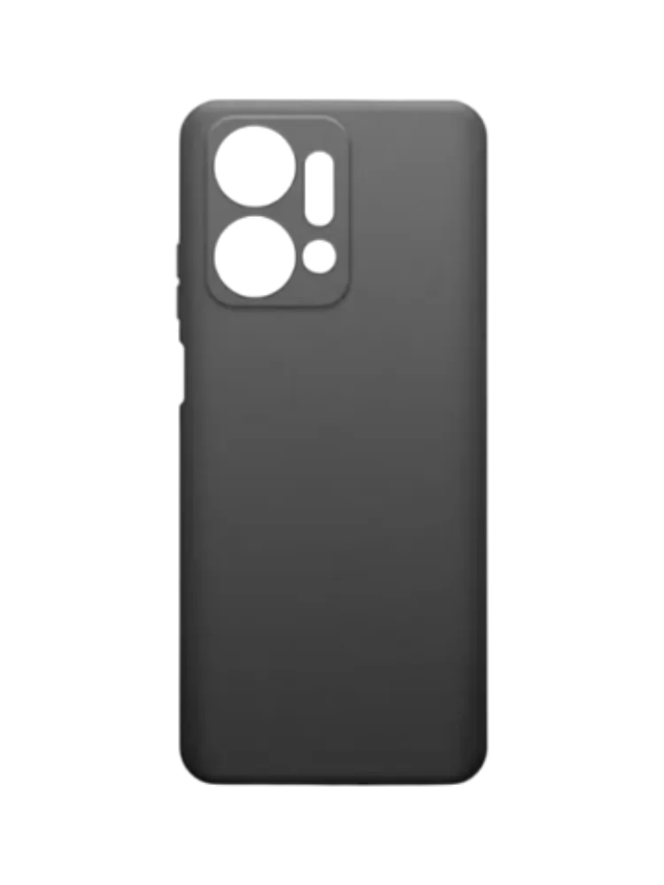 Чехол накладка Borasco Silicone Case матовый для Honor X7a черный