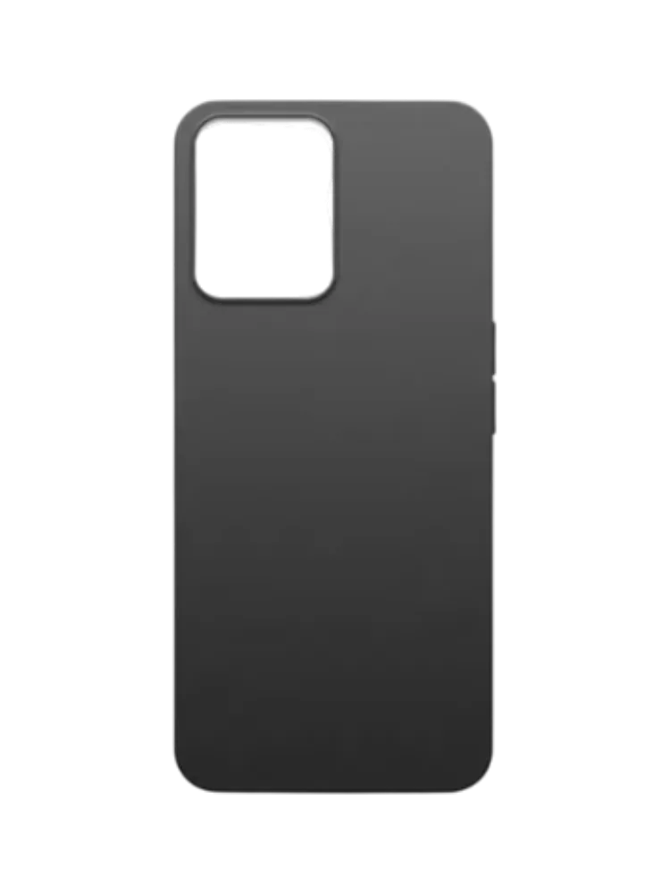 Чехол накладка Borasco Silicone Case матовый для Realme C35 черный