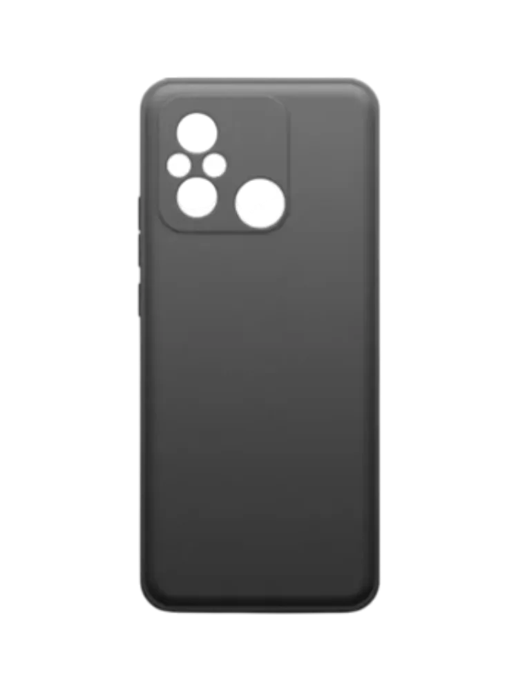 Чехол накладка Borasco Silicone Case матовый для Xiaomi Redmi 12C черный
