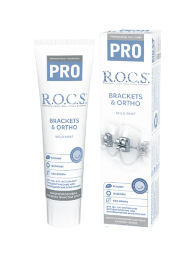 ЗУБ ПАСТА ROCS PRO 135Г BRACKETS&ORTHO