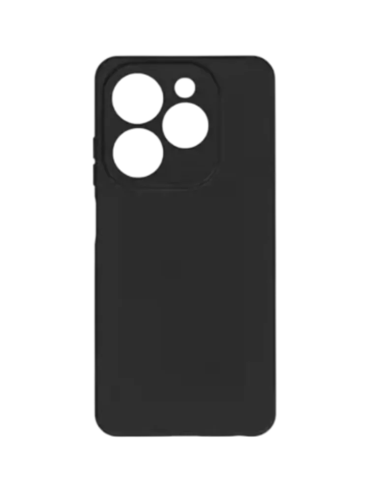 Чехол накладка Borasco Silicone Case матовый для Tecno Spark 20 Pro черный