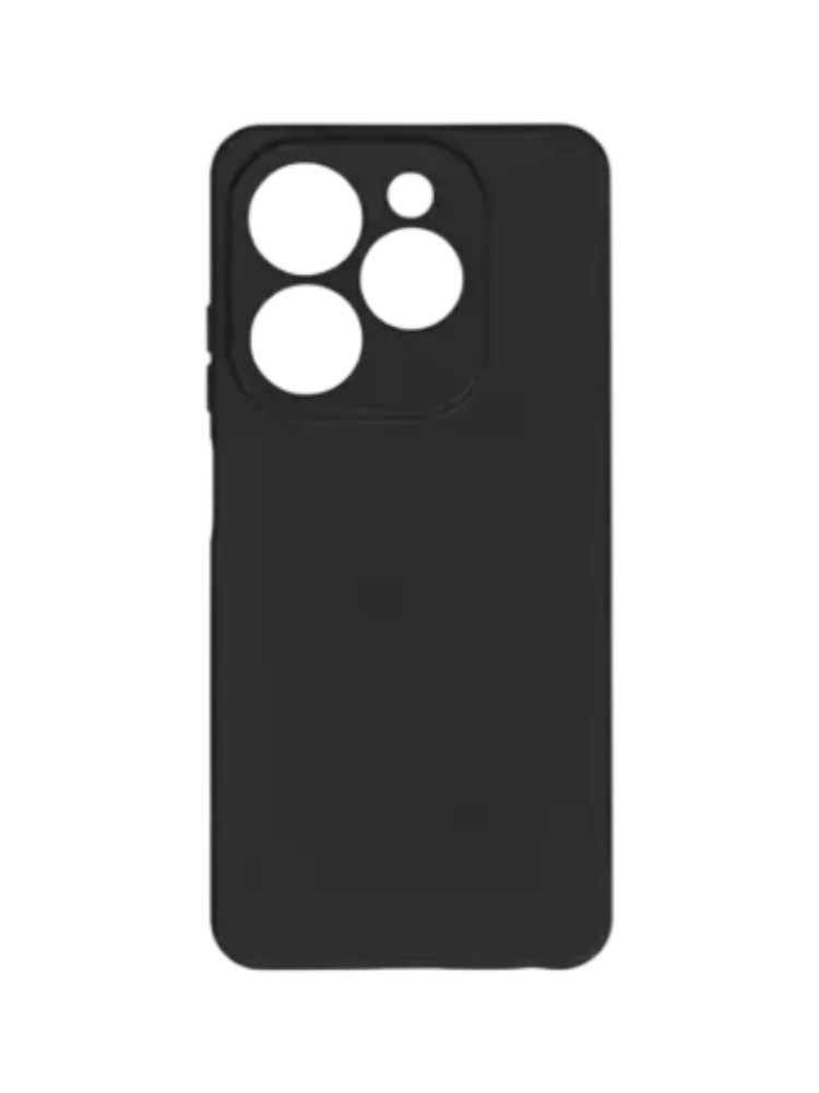 Чехол накладка Borasco Silicone Case матовый для Infinix HOT 40/ 40 Pro черный