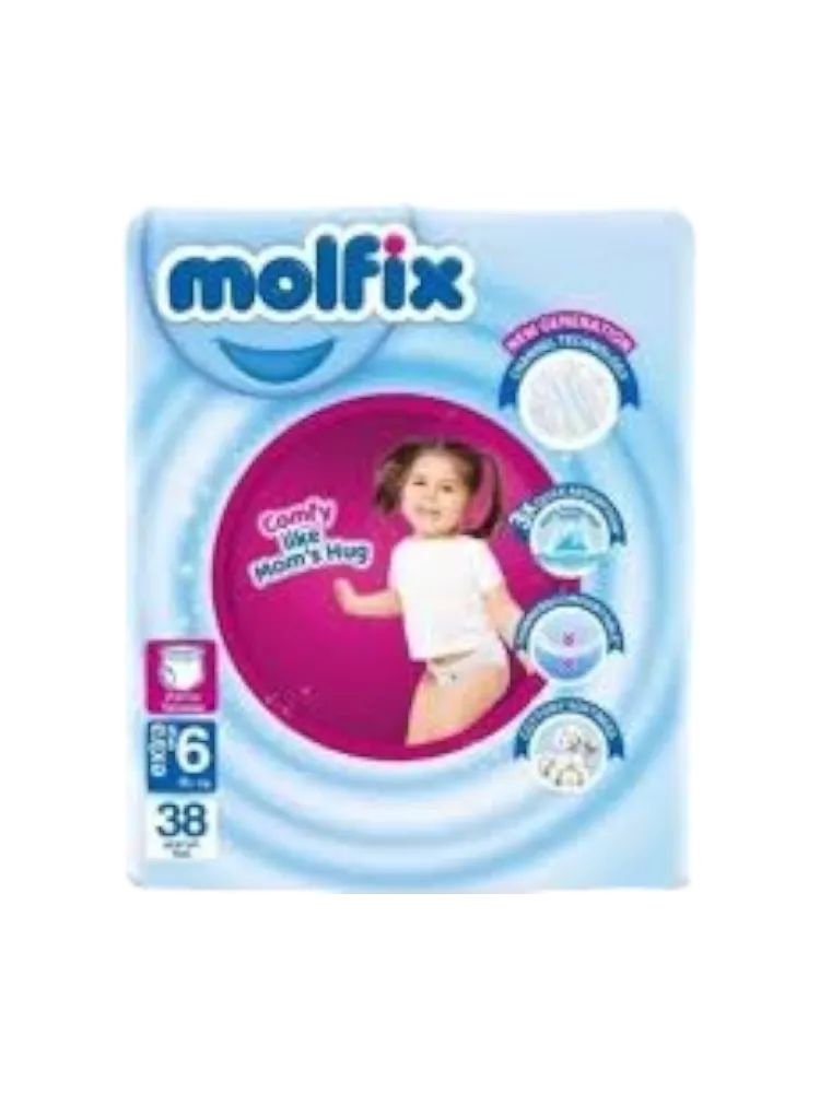 ПОДГУЗНИК MOLFIX ТРУСИКИ 6 38ШТ 15+КГ