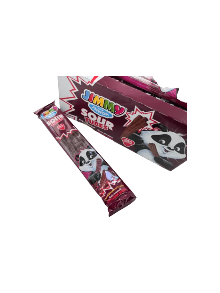 Жевательный мармелад JIMMY  PANDA sour Tubes КОЛА 30 гр  