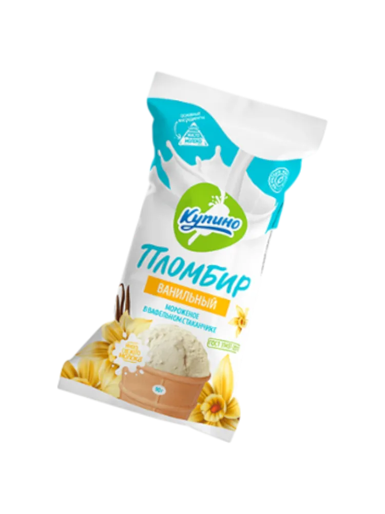 МОРОЖ КУПИНО 90ГР ПЛОМБ СО ВКУСОМ ВАНИЛИ СТАКАНЧИК