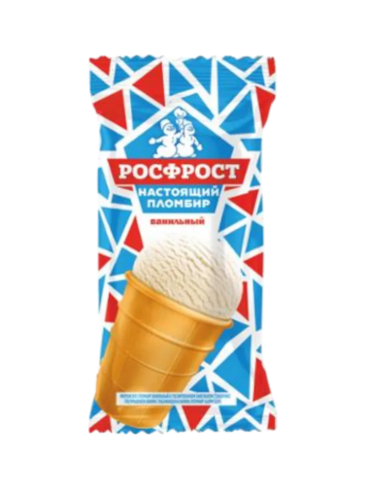 МОРОЖЕНОЕ РОСФРОСТ СТАКАН С ВАНИЛИНОМ 80Г(24)
