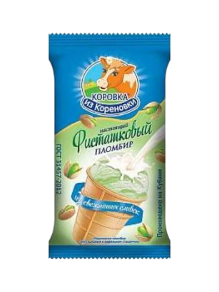 МОРОЖ КОРОВКА ИЗ КОРЕНОВКИ 70Г ПЛОМБИР С ФИСТАШКОЙ СТАК