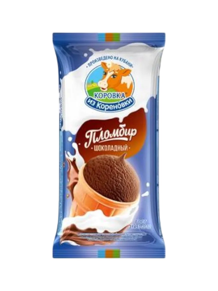 МОРОЖ КОРОВКА ИЗ КОРЕНОВКИ 100Г ПЛОМБИР ШОКОЛАДНЫЙ СТАК