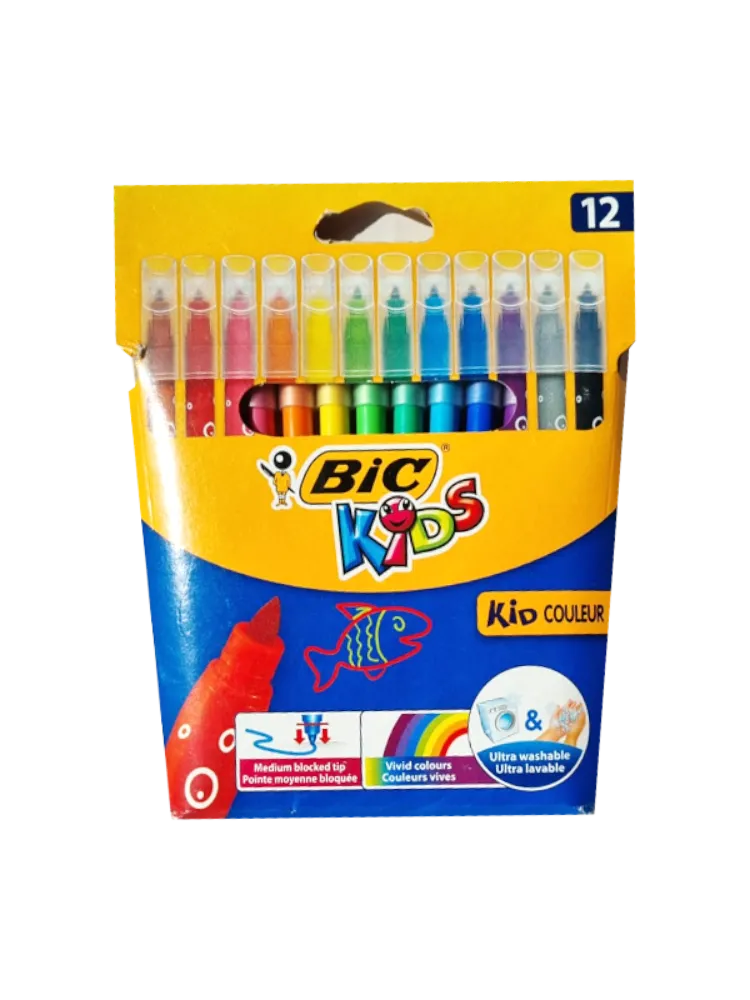 ФЛОМАСТЕРЫ BIC KIDS 12ЦВ KID COULEUR УПАК 