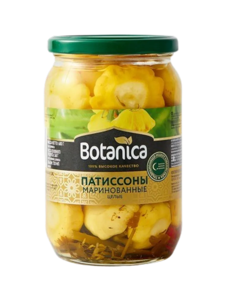 ПАТИССОНЫ BOTANICA 720МЛ ЦЕЛЫЕ МАРИНОВАННЫЕ(12)