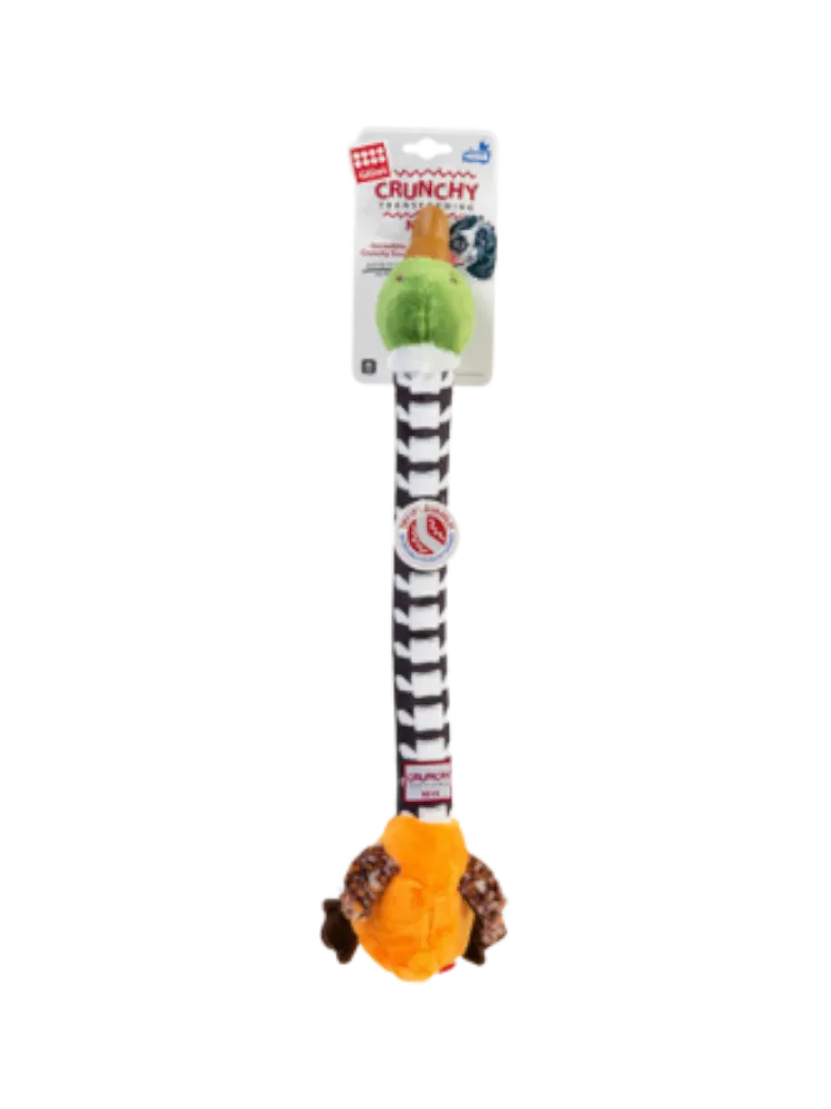 Игрушка GiGwi Crunchy утка с хрустящей шеей и пищалкой, для собак, 54 см