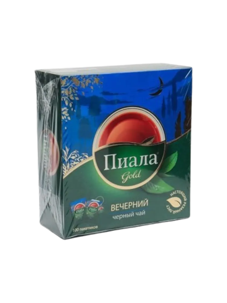 ЧАЙ ПИАЛА GOLD ЧЕРНЫЙ ВЕЧЕРНИЙ 100ШТ(24)