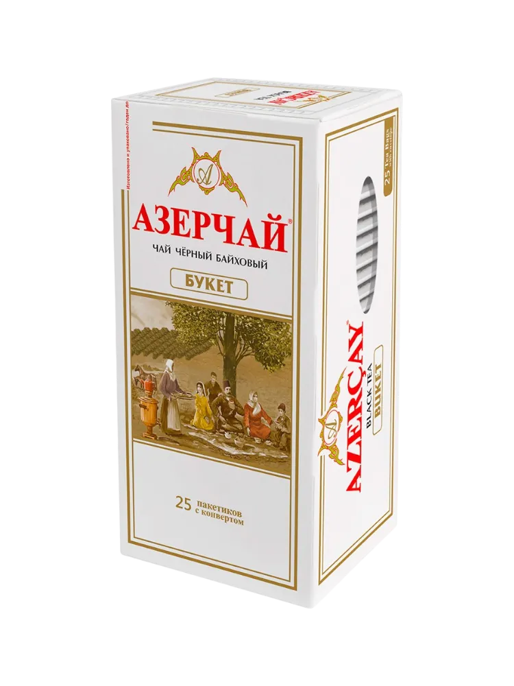 ЧАЙ AZERCAY 2Г*25ШТ ЧЕРНЫЙ БАЙХ БУКЕТ ПАКЕТ КОНВ(24)