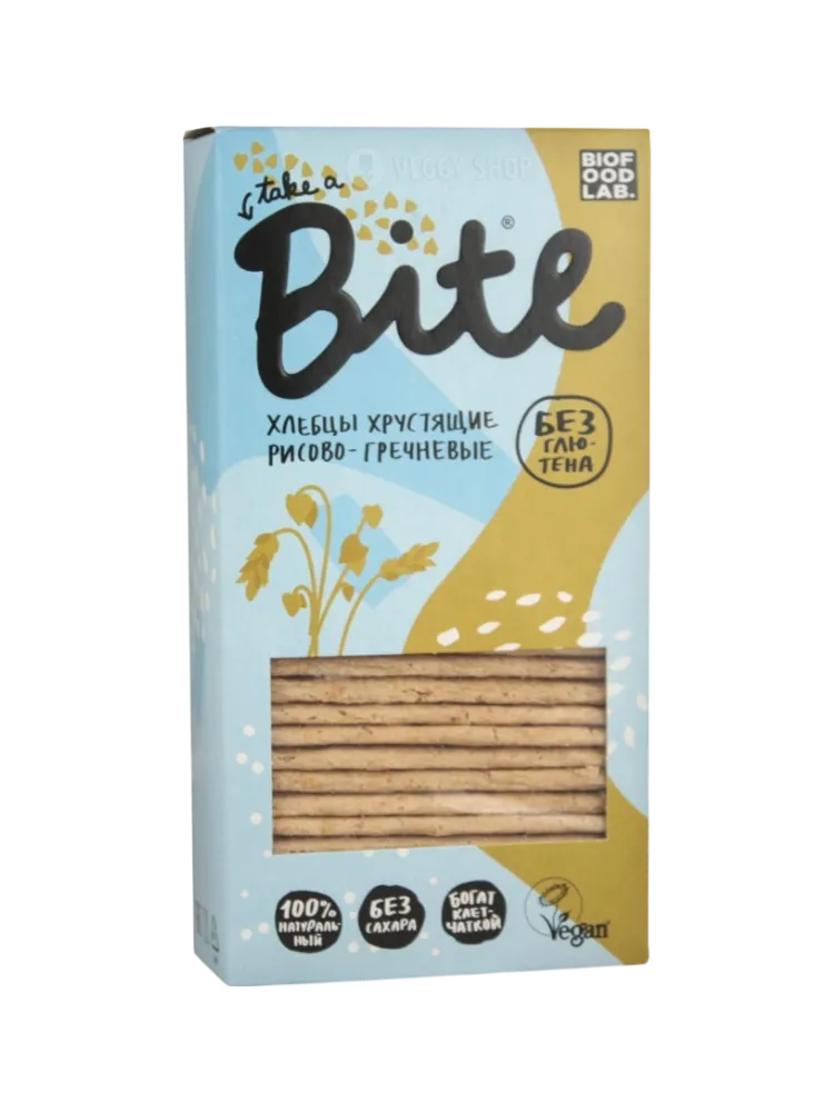 ХЛЕБЦЫ BITE РИСОВО-ГРЕЧНЕВЫЕ 150 Г(12)