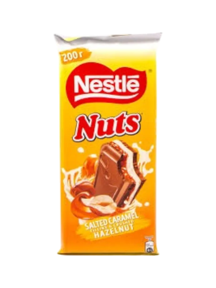 ШОКОЛАД NESTLE 200Г NUTS С СОЛЁНОЙ КАРАМЕЛЬЮ(10)