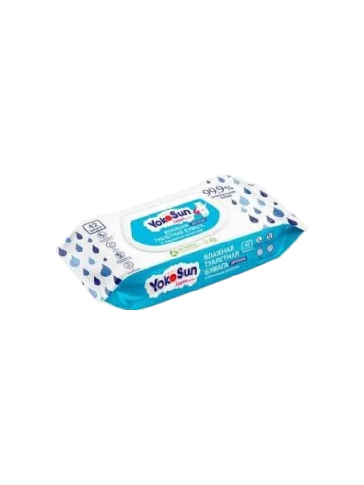 ВЛАЖНАЯ ТУАЛЕТНАЯ БУМАГА YOKOSUN 42ШТ ДЕТСКАЯ(36)