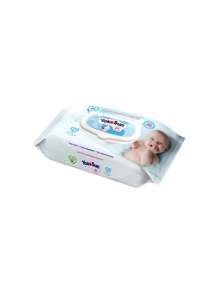 ВЛАЖНЫЕ САЛФЕТКИ YOKOSUN 120ШТ ДЕТСКИЕ(18)