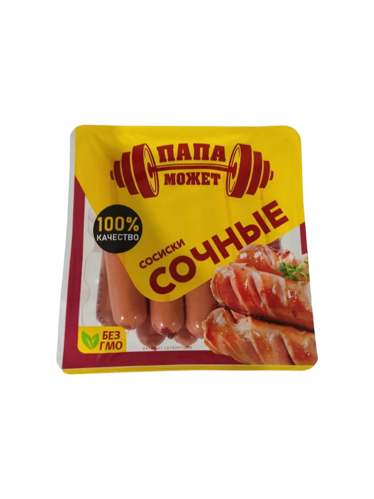 ОСТАНКИНО СОСИСКИ СОЧНЫЕ 410Г ПАПА МОЖЕТ