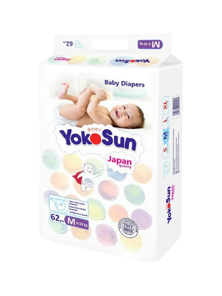 ПОДГУЗНИКИ YOKOSUN COMFORT М 5-10КГ 62ШТ(4)
