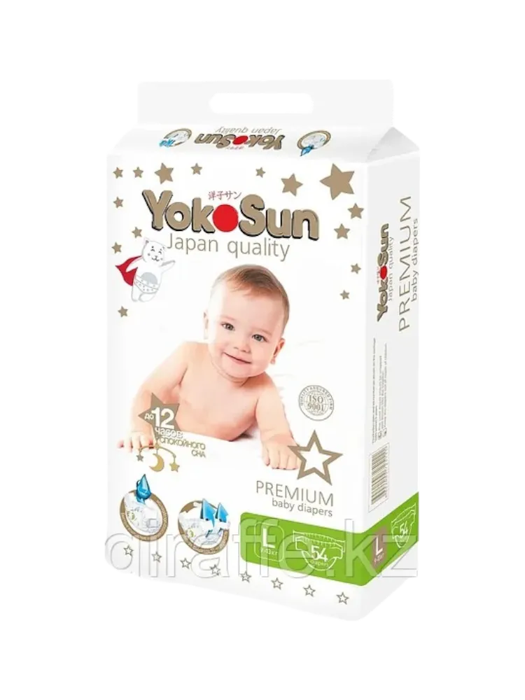 ПОДГУЗНИКИ YOKOSUN PREMIUM L 9-13КГ 54ШТ(4)