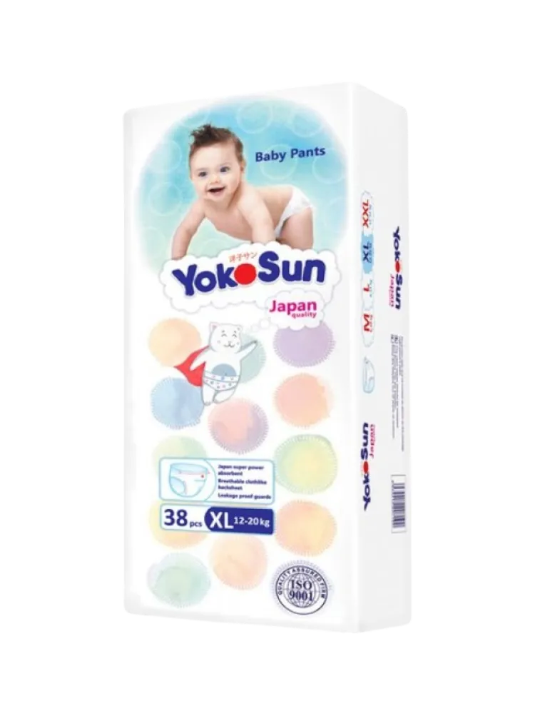 ПОДГУЗНИКИ ТРУСИКИ YOKOSUN COMFORT XL 12-20КГ 38ШТ(4)