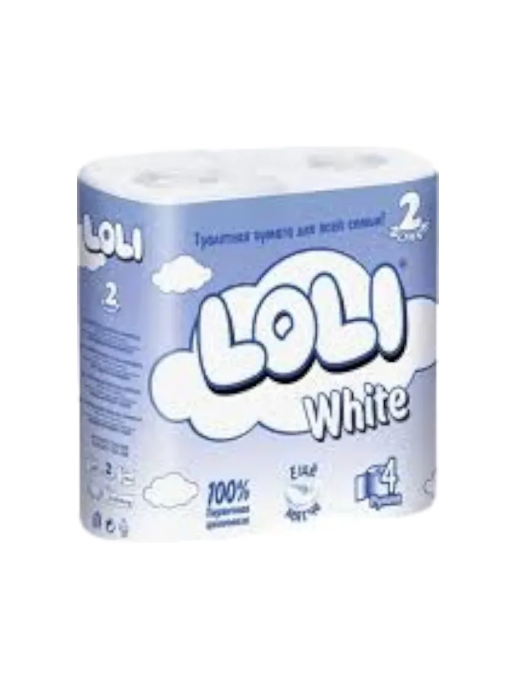ТУАЛЕТНАЯ БУМАГА LOLI WHITE 4РУЛ(12)