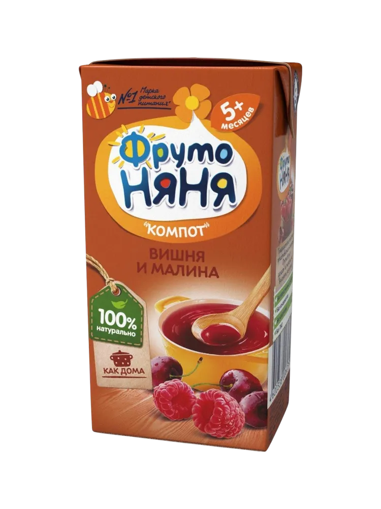 Фруто-няня напиток вишня-малина (компот) 200мл