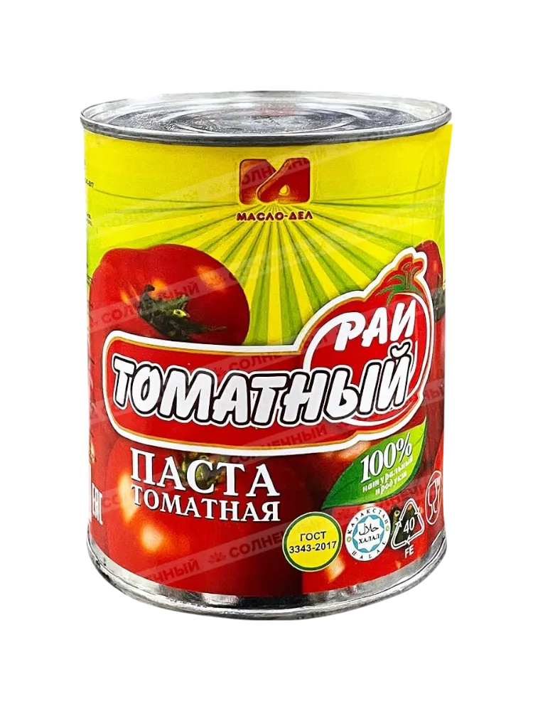 ТОМАТНАЯ ПАСТА ТОМАТНЫЙ РАЙ 880Г ГОСТ Ж/Б(19)