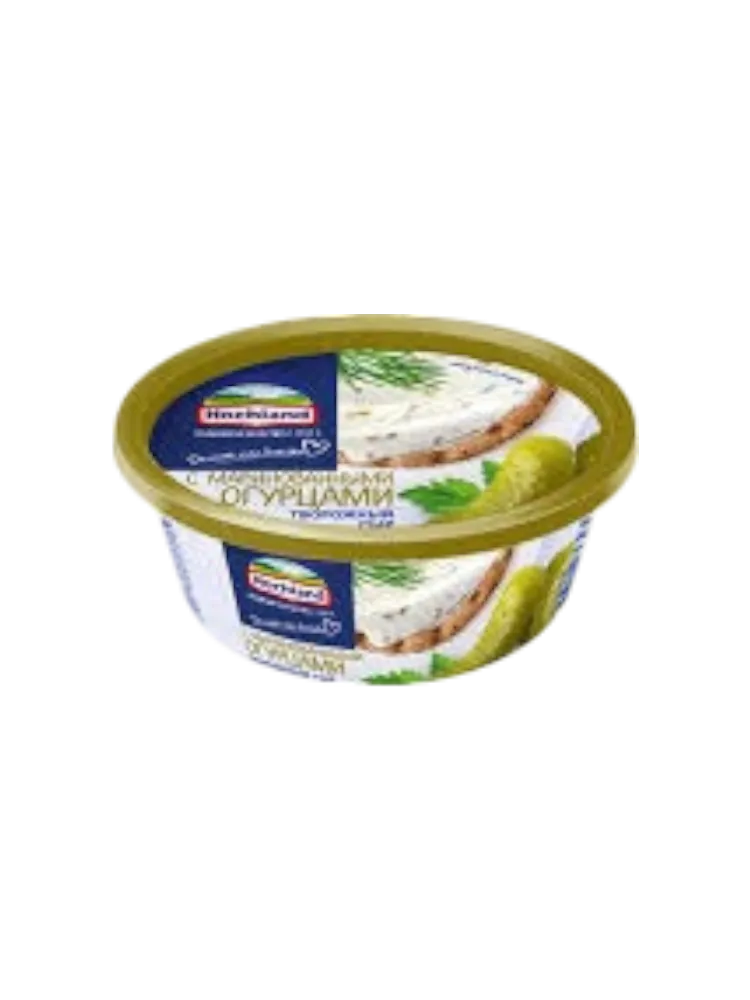 ТВОРОЖНЫЙ СЫР HOCHLAND С МАРИНОВАННЫМИ ОГУРЦАМИ 140Г