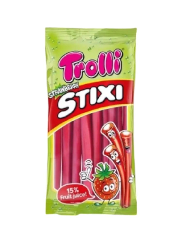 ЖЕВ КОНФЕТЫ TROLLI 85Г STRAWBERRY STIXI(24)