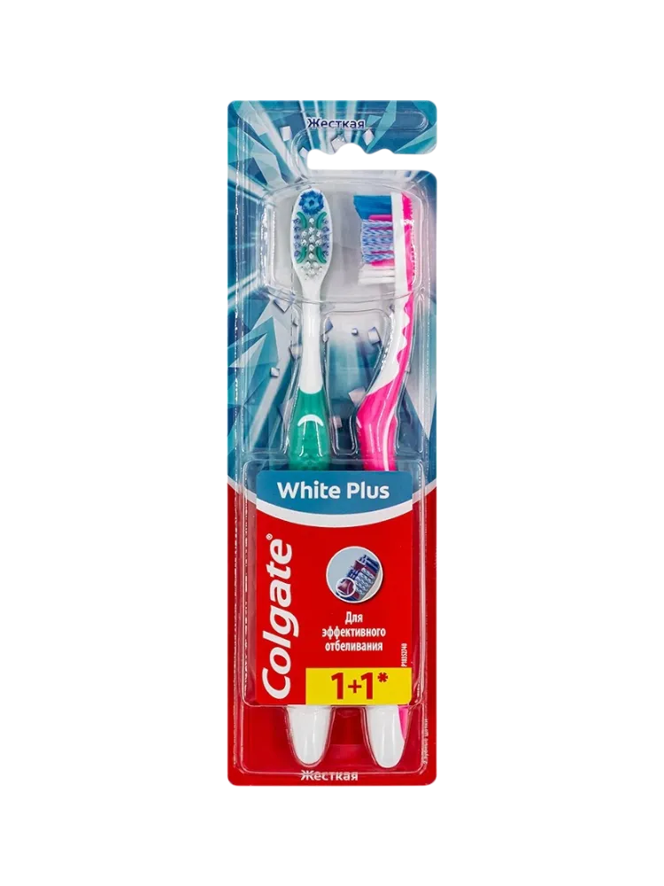 ЗУБ ЩЕТКА COLGATE WHITE PLUS 1+1(48)