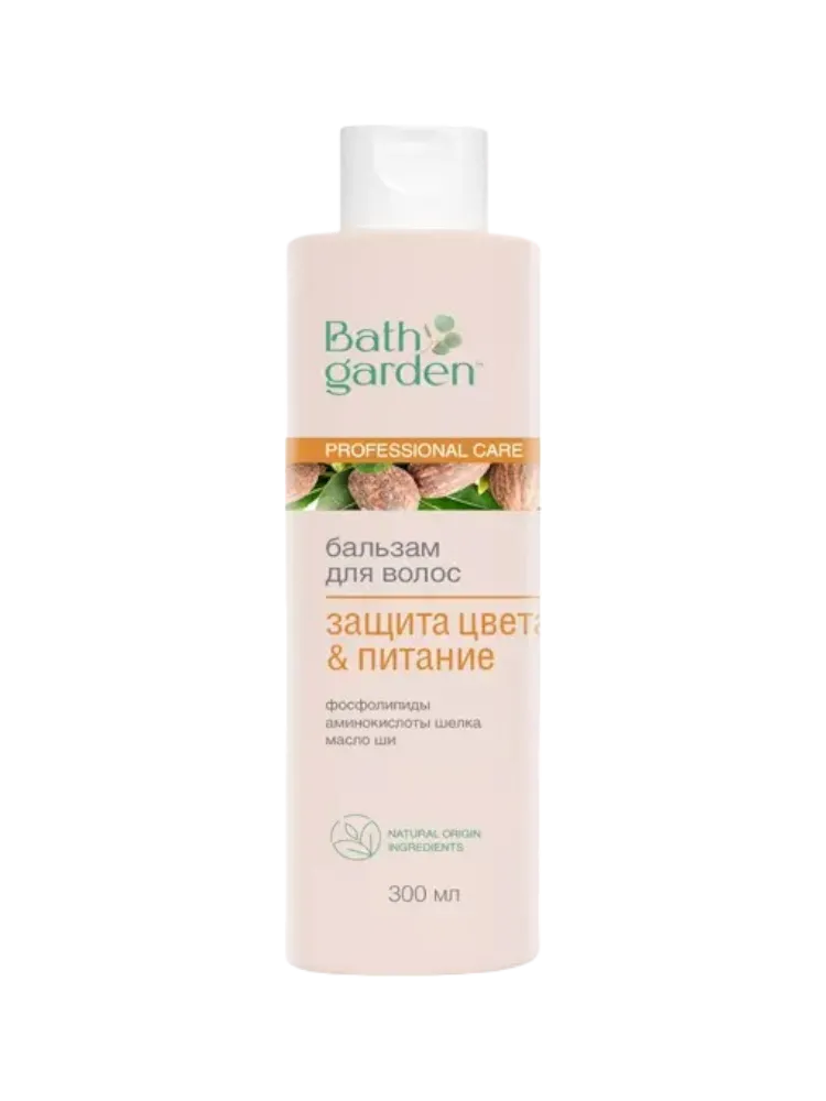 БАЛЬЗАМ BATH GARDEN ЗАЩИТА ЦВЕТА И ПИТАНИЕ 300МЛ(12)