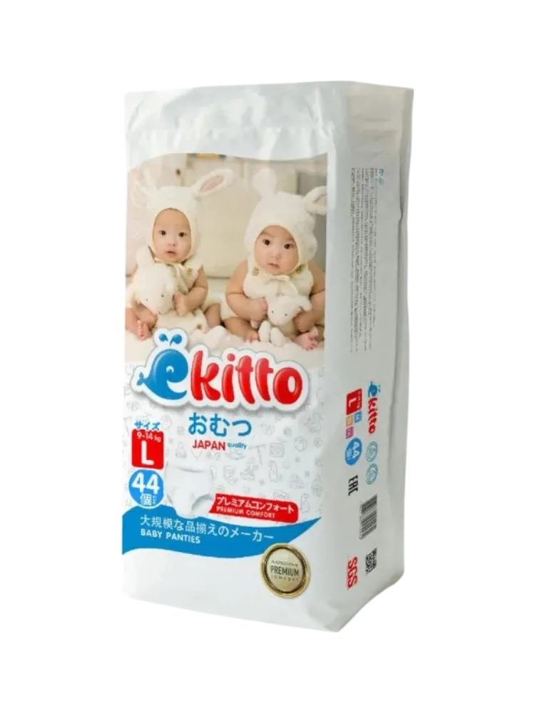 Подгузники-трусики Ekitto Premium L 9-14 кг-44шт