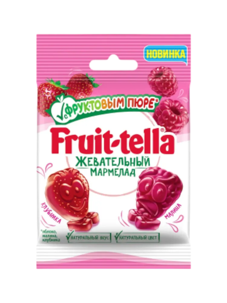 ЖЕВ МАРМЕЛАД FRUITTELLA 36Г МАЛИНА КЛУБНИКА (30) - фото 1