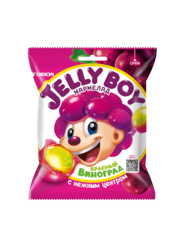 ЖЕВ МАРМЕЛАД JELLY BOY КРАСН ВИНОГРАД ORION 66Г(18)
