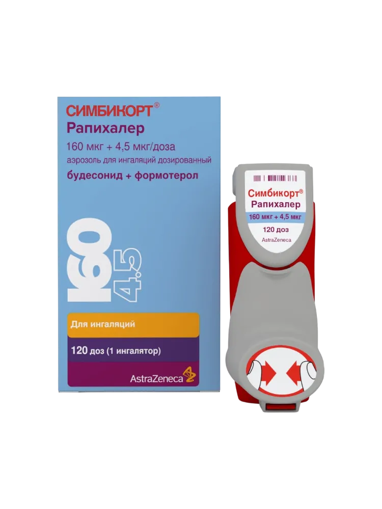 Симбикорт Рапихалер 160/4,5мкг аэрозоль д/инг 120доз