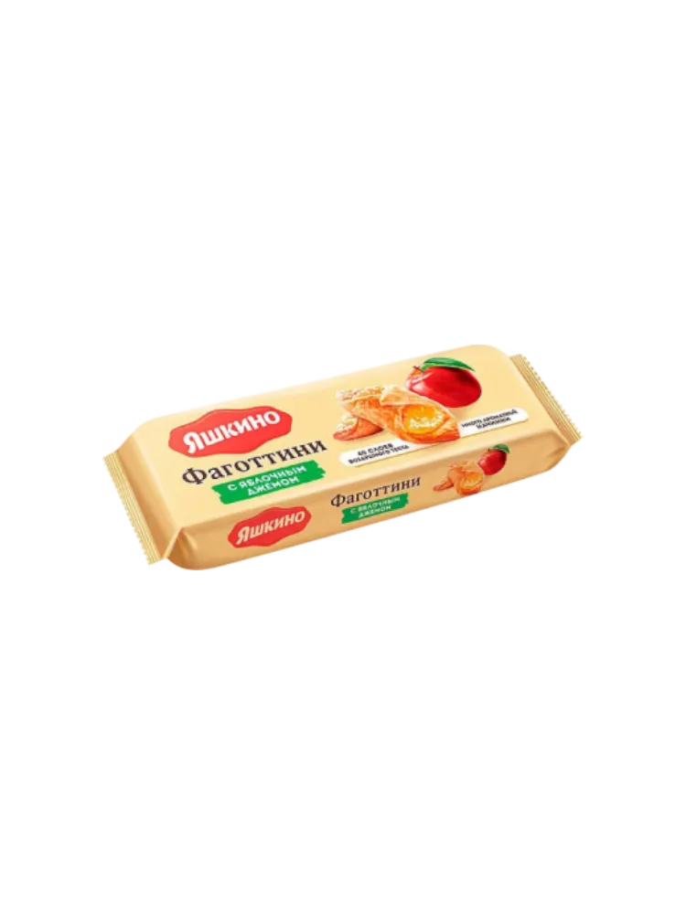 ПЕЧЕНЬЕ ЯШКИНО ФАГОТТИНИ С ЯБЛОЧНЫМ 125Г(16)