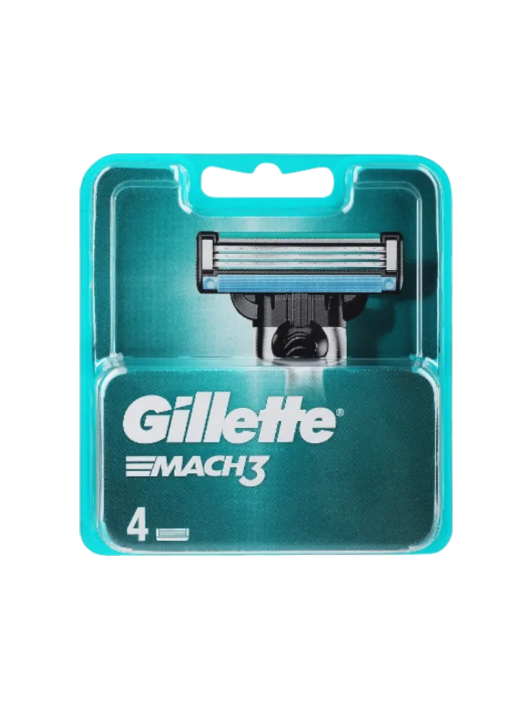 КАССЕТЫ GILLETT MACH3 CHAROAL 4ШТ(10)