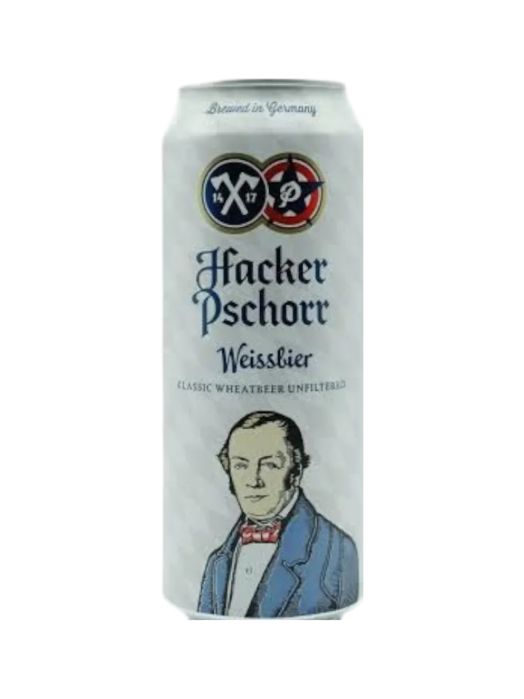 ПИВО HACKER PSCHORR 0.5Л СВЕТЛОЕ ПШЕНИЧНОЕ НЕФИЛЬТР 5.5% Ж/Б(24) - фото 1