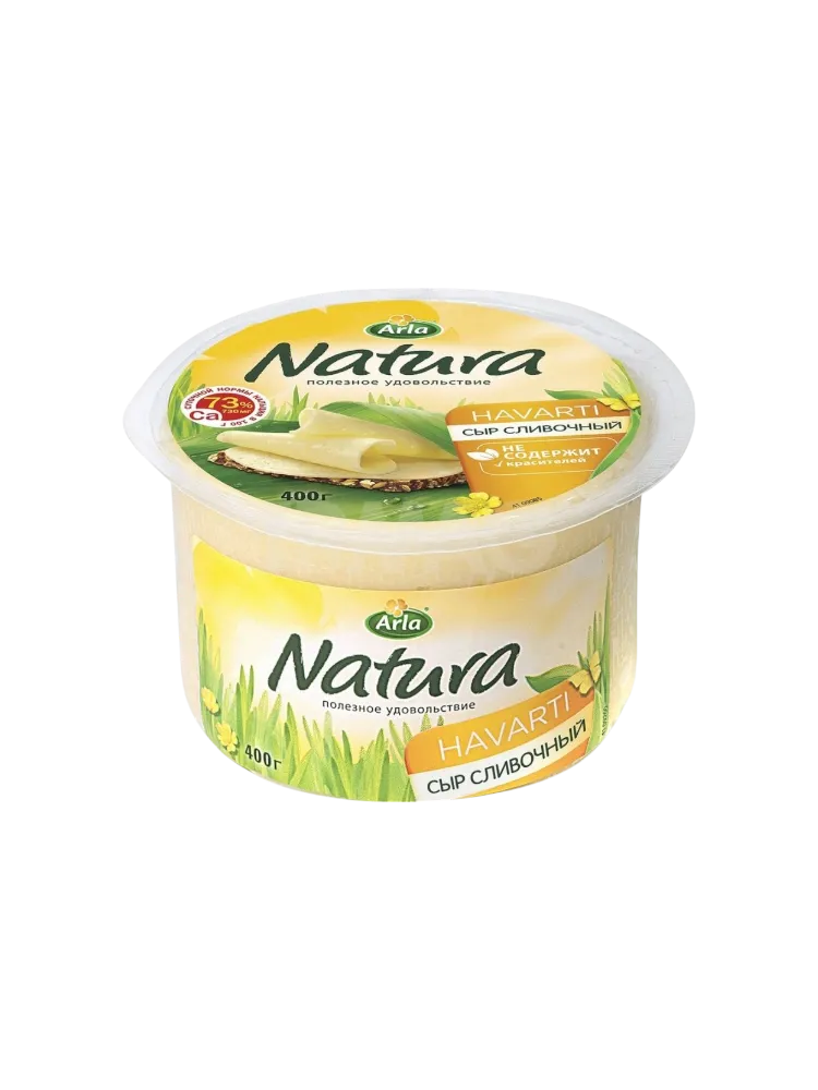 СЫР NATURA СЛИВОЧНЫЙ 400Г 45% ЦИЛИНДР