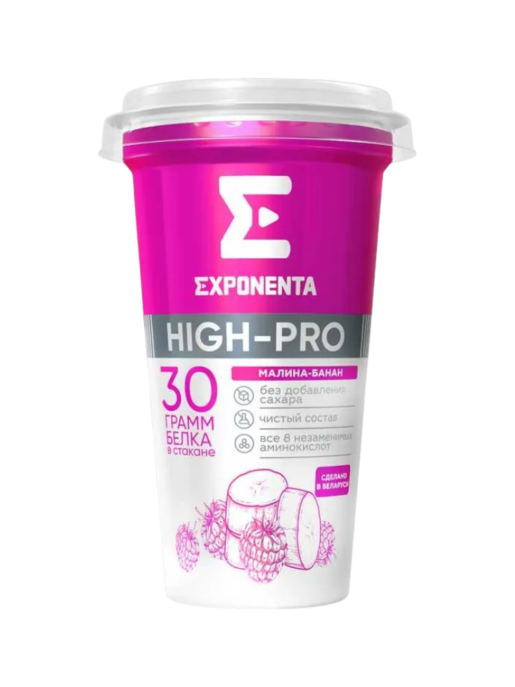 НАПИТОК КИСЛОМОЛОЧНЫЙ EXPONENTA 250Г МАЛИНА БАНАН
