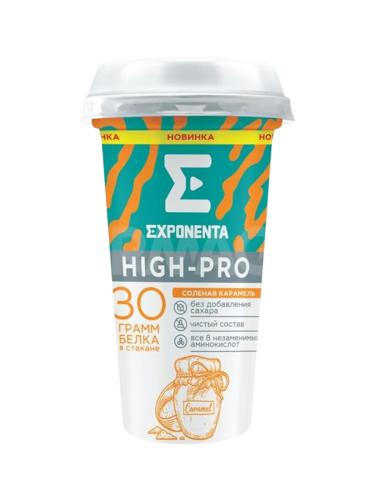 НАПИТОК КИСЛОМОЛОЧНЫЙ EXPONENTA 250Г СОЛЕНАЯ КАРАМЕЛЬ