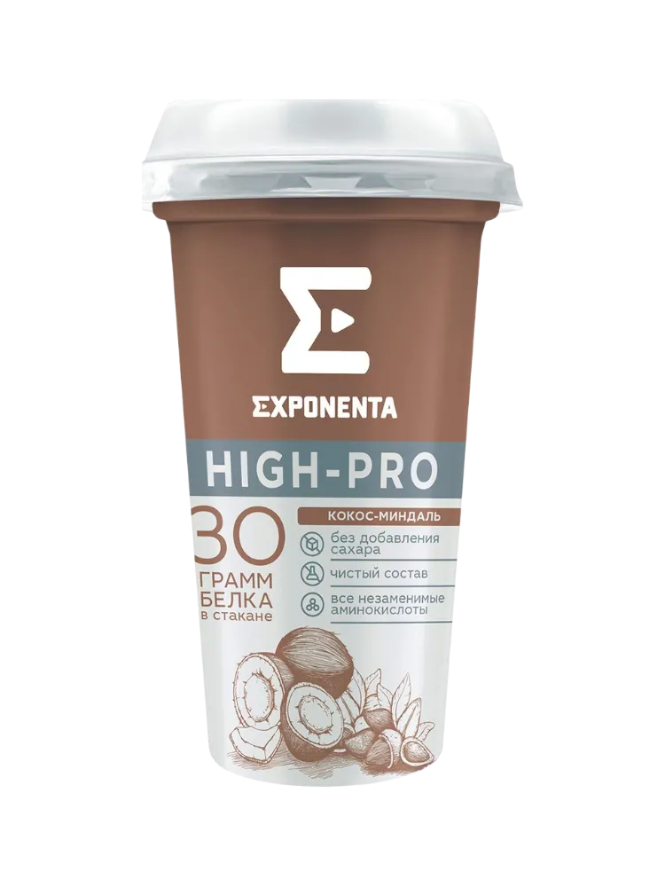 НАПИТОК КИСЛОМОЛОЧНЫЙ EXPONENTA 250Г КОКОС МИНДАЛЬ