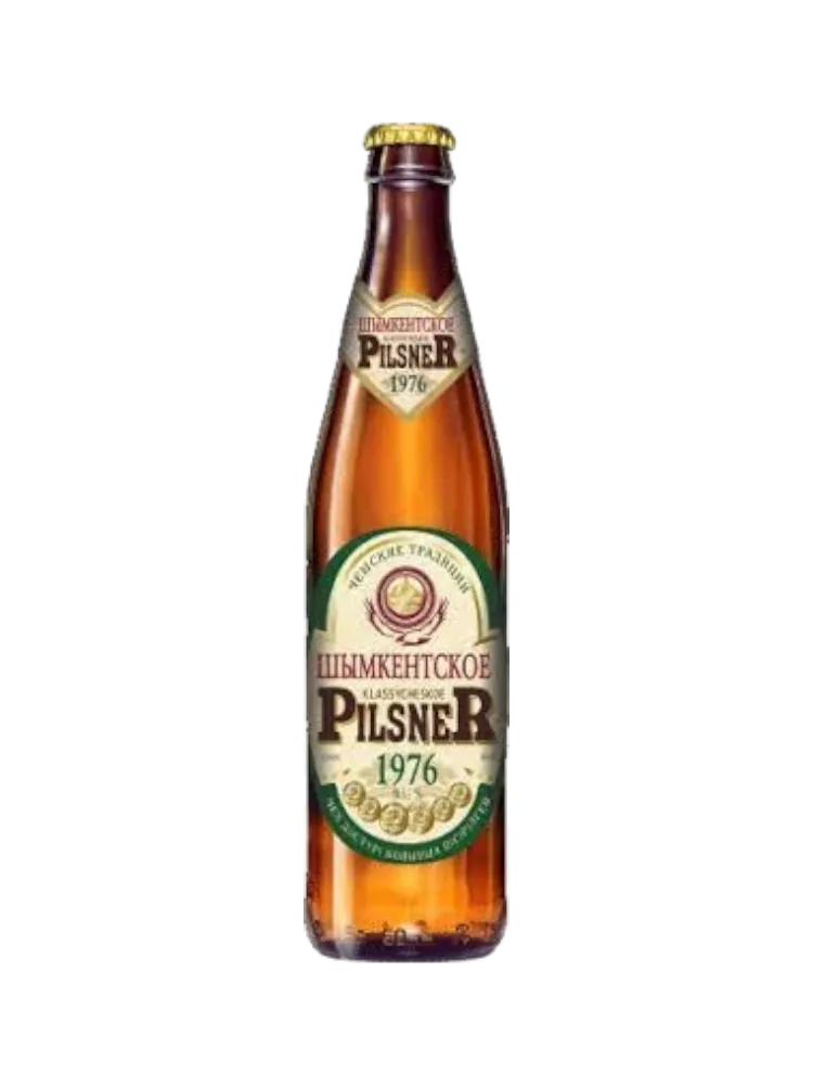 ПИВО ШЫМКЕНТСКОЕ 0.45Л PILSNER КЛАССИЧЕСКОЕ 4% СТ/Б(20) - фото 1