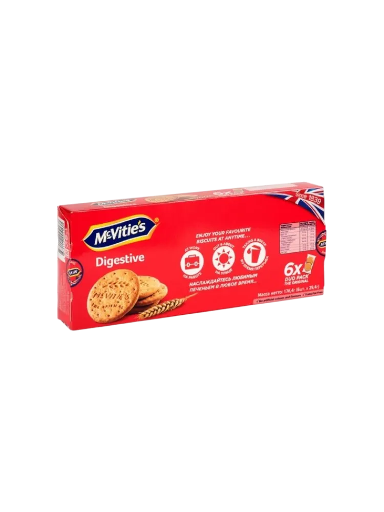 ПЕЧЕНЬЕ MCVITIE’S DIGESTIVES 250Г ИЗ ЦЕЛЬНОЗЕРНОВЫХ ЗЛАКОВ(18) - фото 1