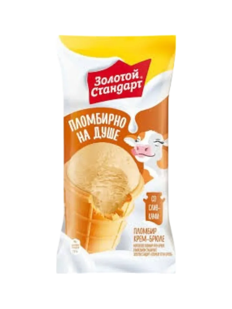 МОРОЖЕНОЕ ЗОЛОТОЙ СТАНДАРТ КРЕМ БРЮЛЕ 90Г СТАК(24)