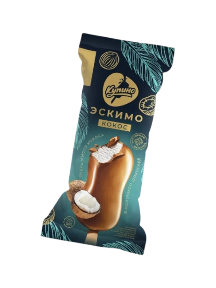 МОРОЖЕНОЕ КУПИНО ЭСКИМО КОКОС 70Г(24)